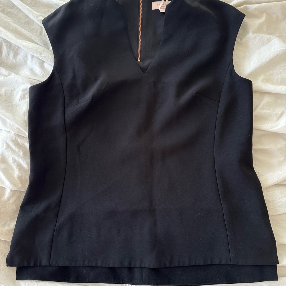 Ted Baker London Black Sleeveless Blouse